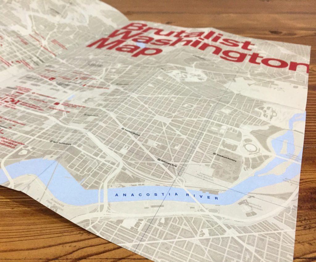 Brutalist Washington Map, published by Blue Crow Media