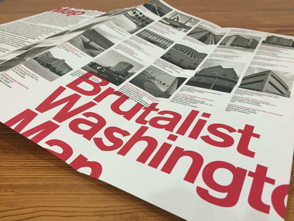 Brutalist Washington Map, published by Blue Crow Media